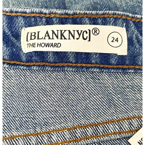 Blank NYC Womens Jeans Size 24 Mid Rise Loose Fit Jean Button Fly Distressed NWT - Picture 11 of 16
